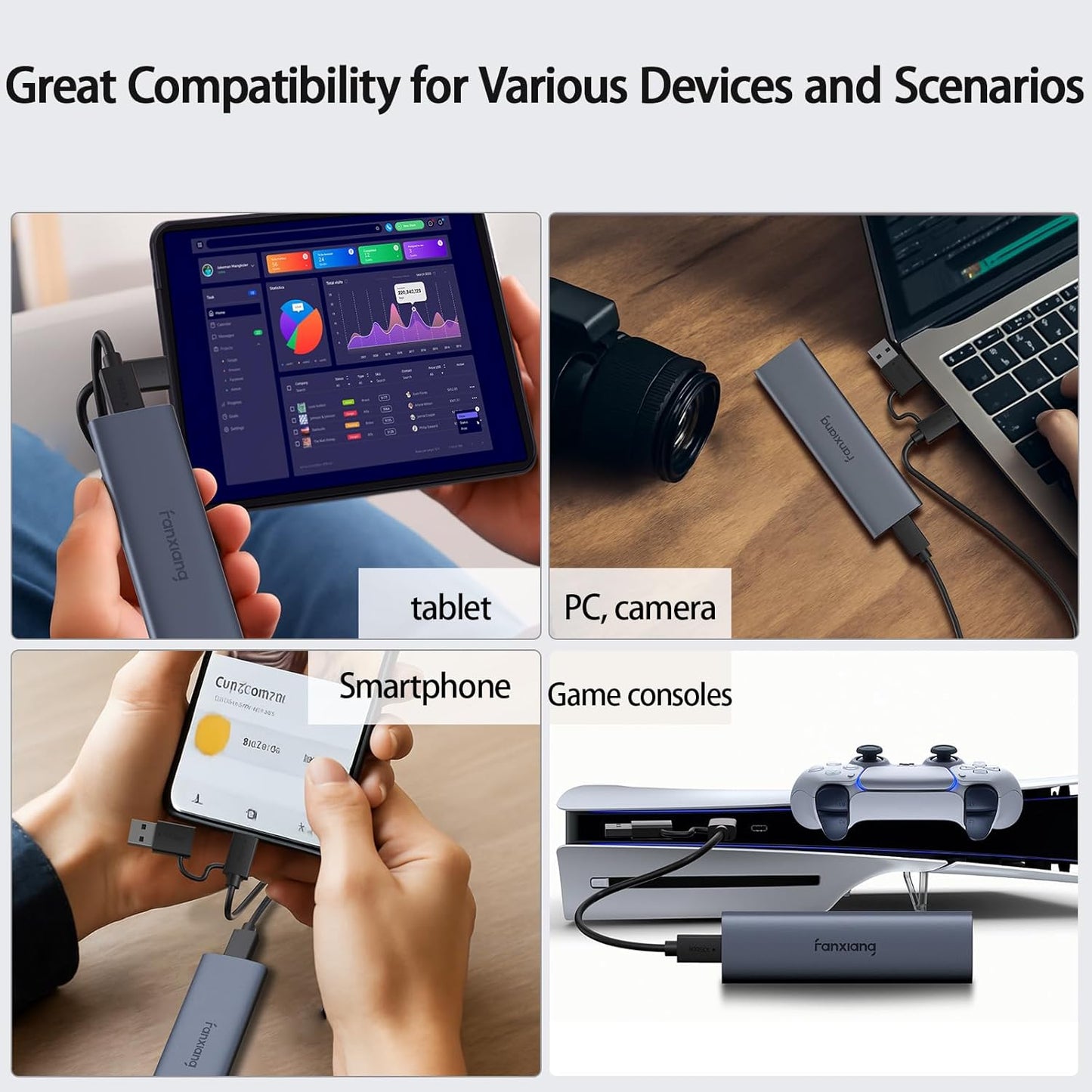 1TB External SSD - Portable SSD External Solid State Drive, 1000MB/s,USB 3.2 Gen2 Type-C, Aluminum Alloy, External Hard Drive for iPhone15/16,Android, Mac, Windows -PS1008