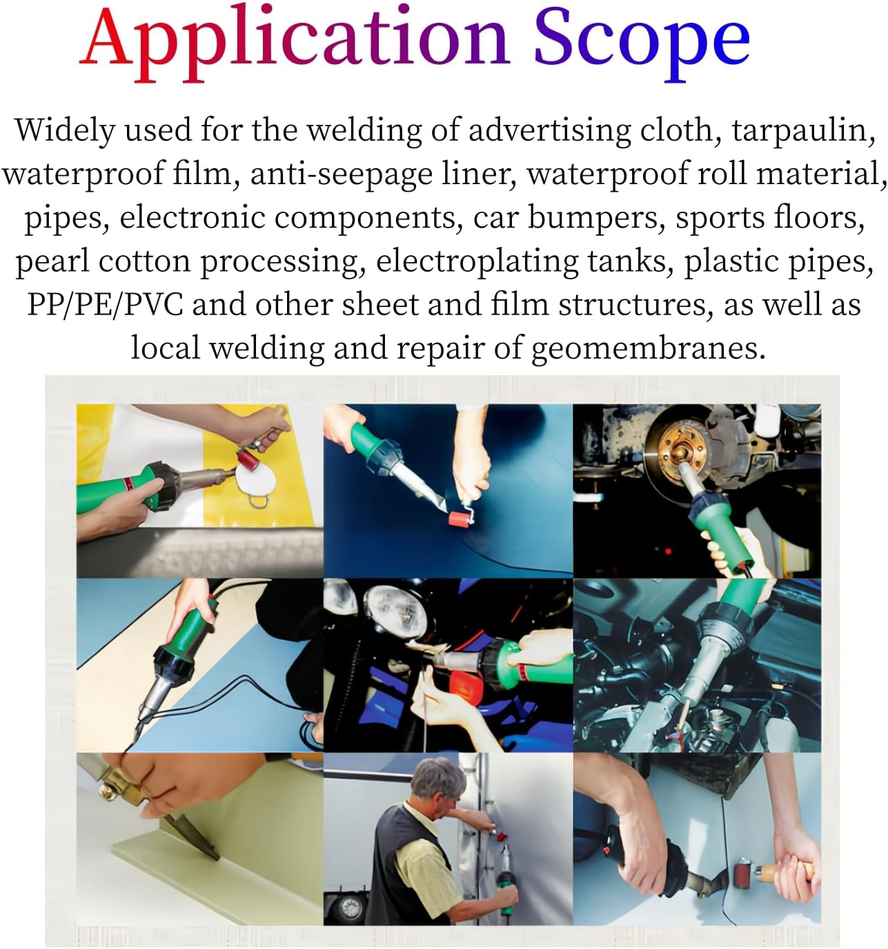 110V Hot Air Gun Welding Torch 1600W Heat Gun Plastic Welder Roofing Welder Kits