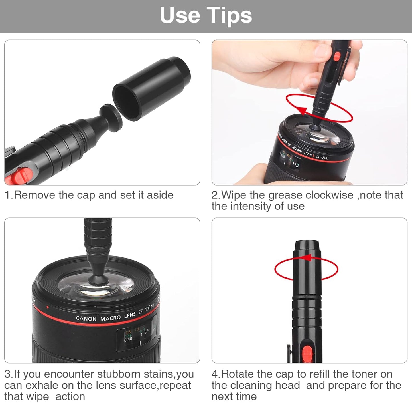 17-in-1 Camera Cleaning Kit for DSLR Cameras (Canon, Nikon,Sony), with Air Blower/Cleaning Pen/Detergent/Cleaning Cloth/Lens Brush/Carry Case