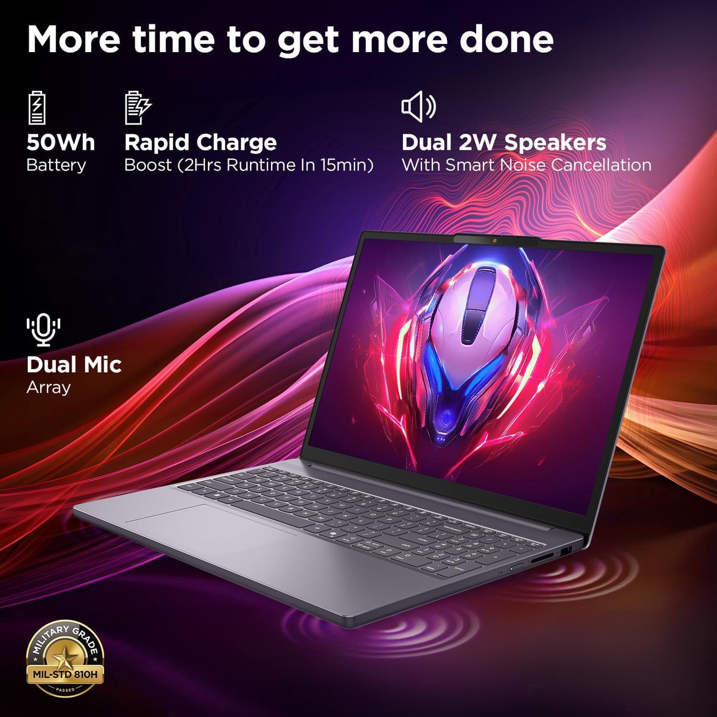 Lenovo Laptop Computer for Home Student Business, IdeaPad Slim 3, Intel i7-13620H (Beat Ultra 7 255U), 16GB DDR5 RAM, 512GB PCIe SSD, 16" FHD+, WiFi 6, Type-C, HDMI, Luna Grey, Windows 11 Pro, Wendbo