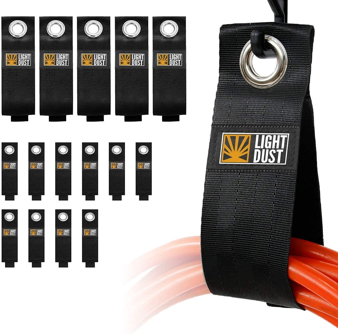 15PCS Heavy Duty Storage Straps - Garage Organization Tool Organizers and Fastening Straps - Cord Wrap Keeper, Cable Straps for Cords, Hoses, Rope, RV, Boat, and Garage Storage