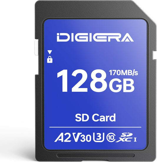 128GB LS100 SDXC UHS-I Memory Card - up to 170MB/s, C10, U3, V30, 4K UHD, SD Card for Computers, Digital Cameras, Home Theatre Devices, Car Navigation Systems (1 Pack)