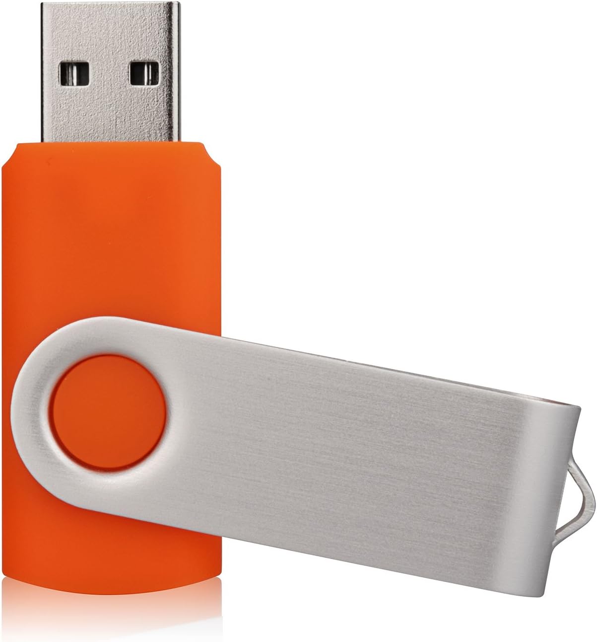 100 Pack USB 2.0 Flash Drives - 8GB Memory Stick Bulk - Orange