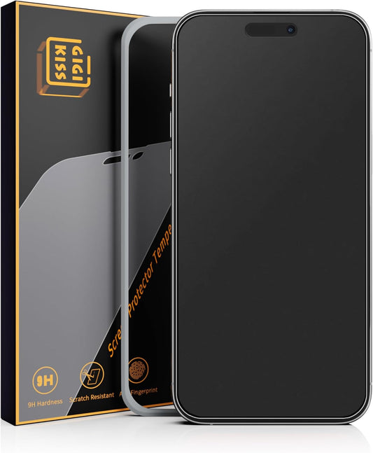 2 Pack Matte Screen Protector for iPhone 15 Pro Max -6.7 Inch, Anti Fingerprint Anti Glare Screen Protector Tempered Glass Easy Installation