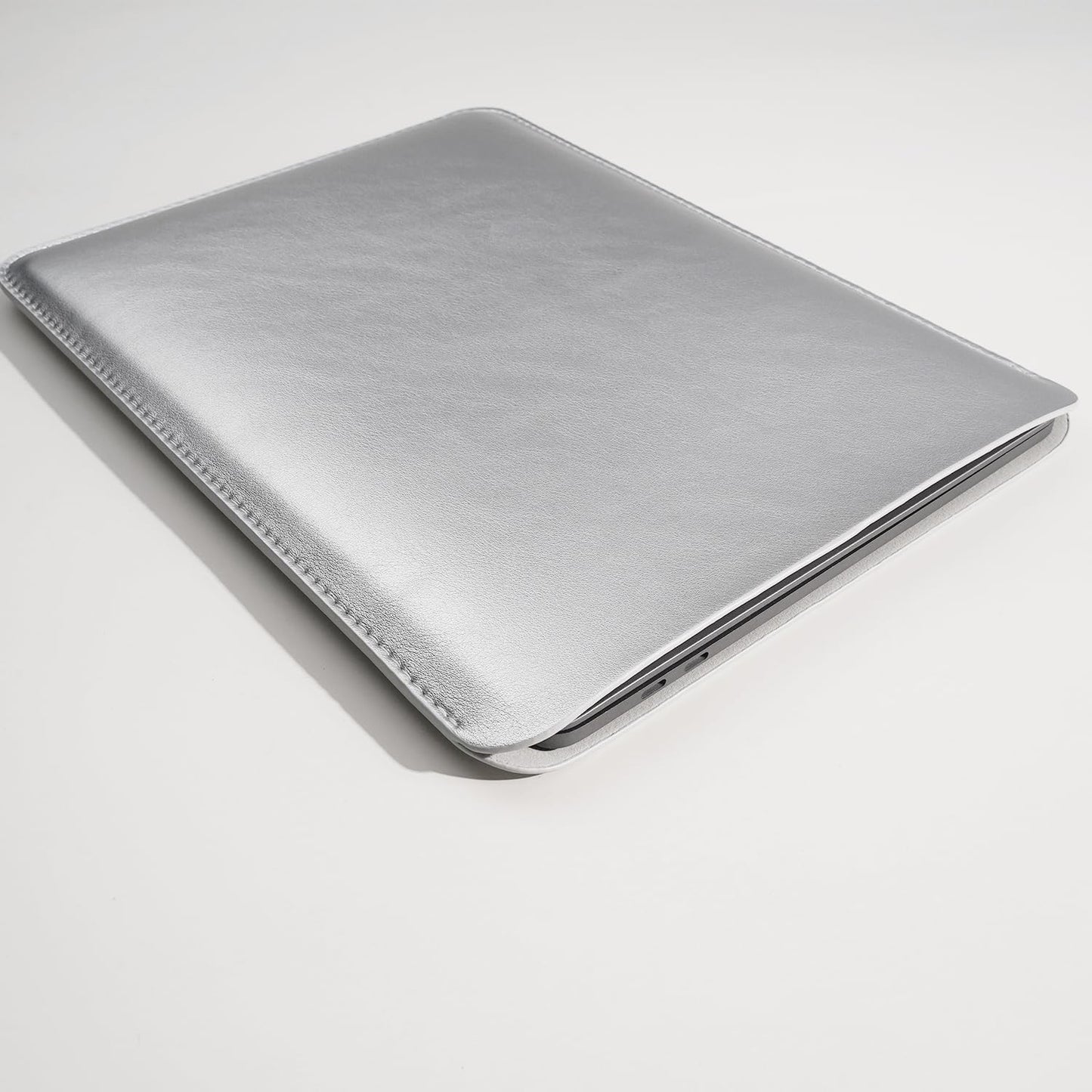 Laptop Sleeve 13 Inch Compatible with 2024 MacBook Air 13 A3113 M3 A2686 M2, New MacBook Pro 13 M2 M1 Color Silver