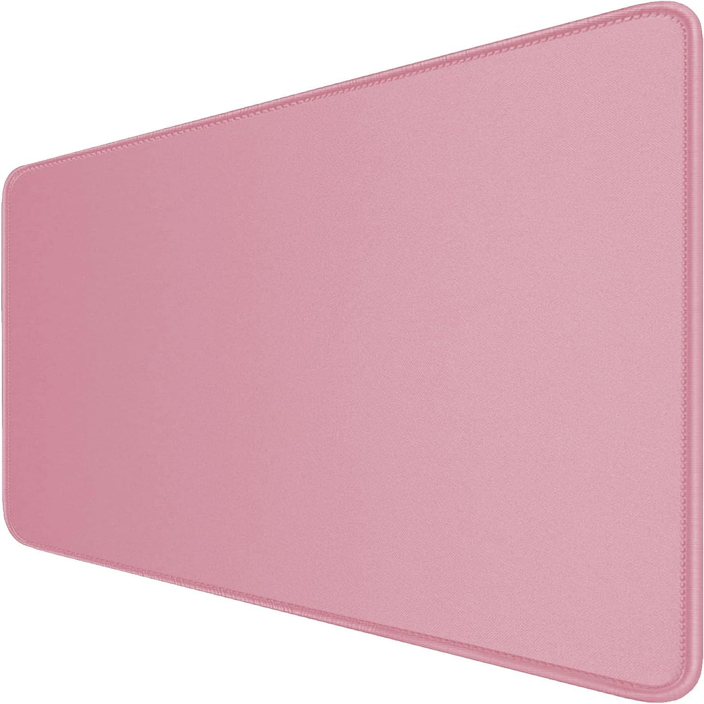 Large Mouse Pad with Stitched Edges, Durable Non-Slip Natural Rubber Base, Waterproof Computer Keyboard Pad Mat for Esports Pros/Gamer/Desktop/Office/Home - Pink