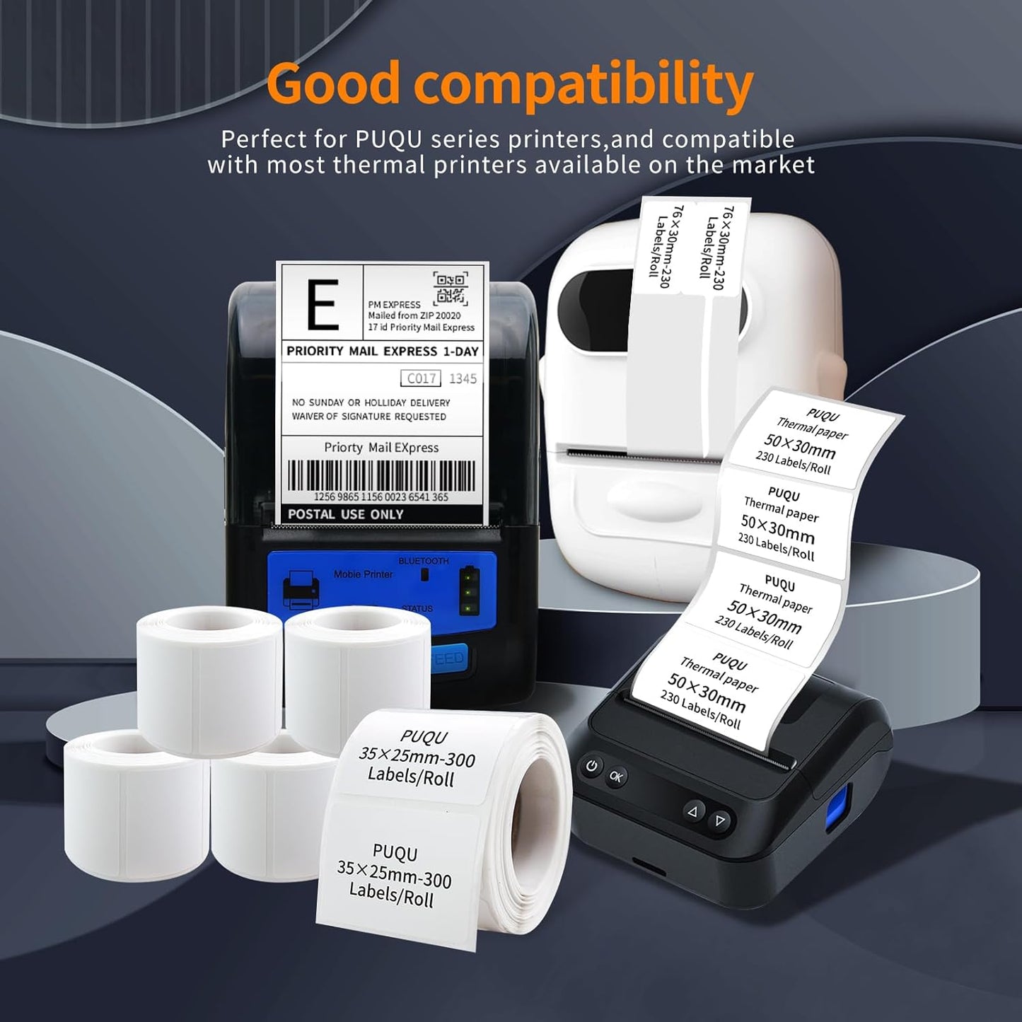 100 Pcs Cable Labels - Waterproof Wire Cord Label, Tear Resistant Wire Labels, Self Adhesive Cord Organizing Label, for Cable Management, Compatible with PUQU AQ20 Label Makers(White) 38x60mm