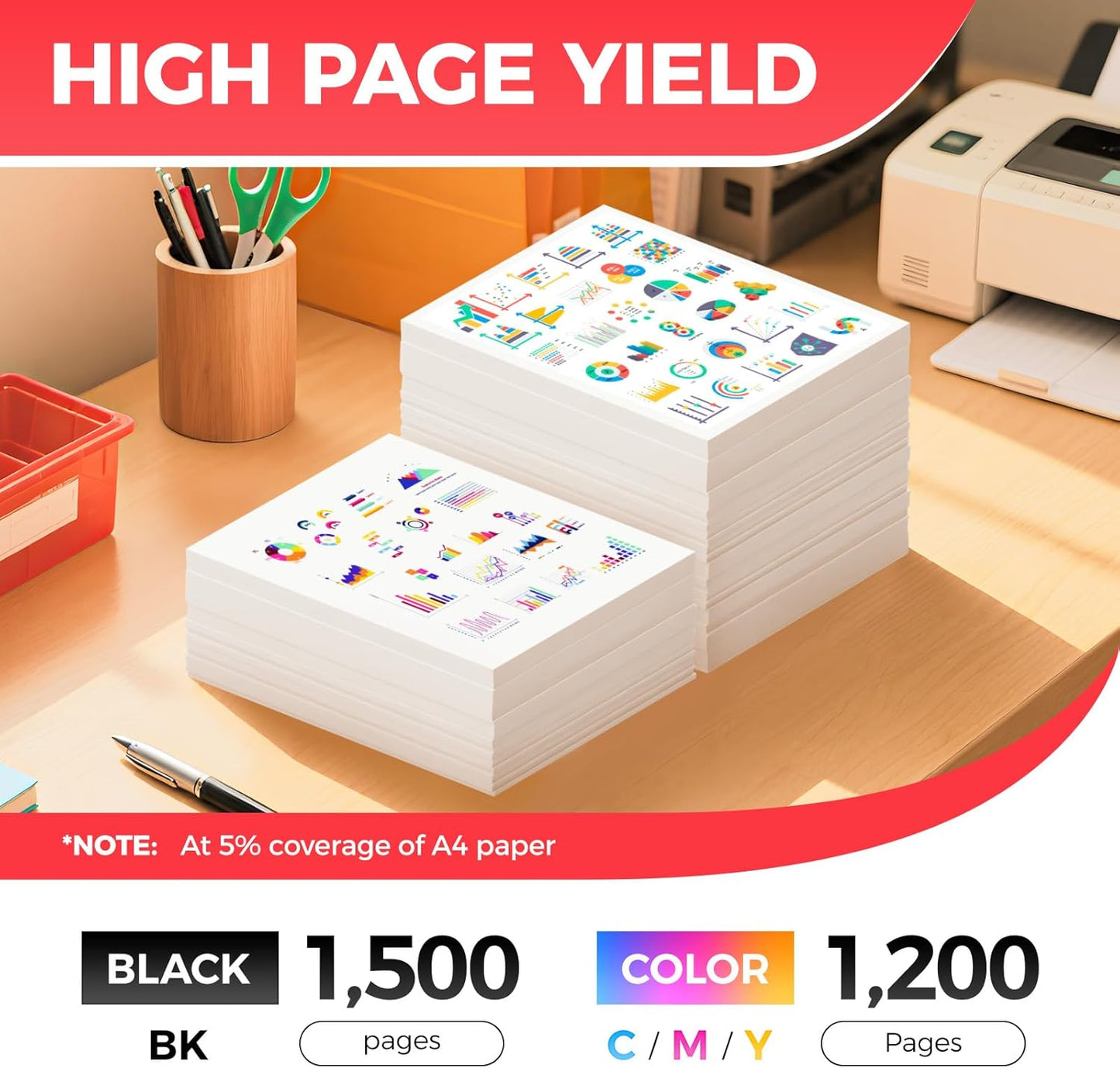 054 Toner Cartridge Set 4-Pack Replacement for Canon 054 CRG-054 054H Compatible with Canon ImageCLASS MF642Cdw MF644Cdw MF641Cdw LBP622Cdw LBP623Cdw MF641Cw Printer Ink chip Black Cyan Yellow Magenta