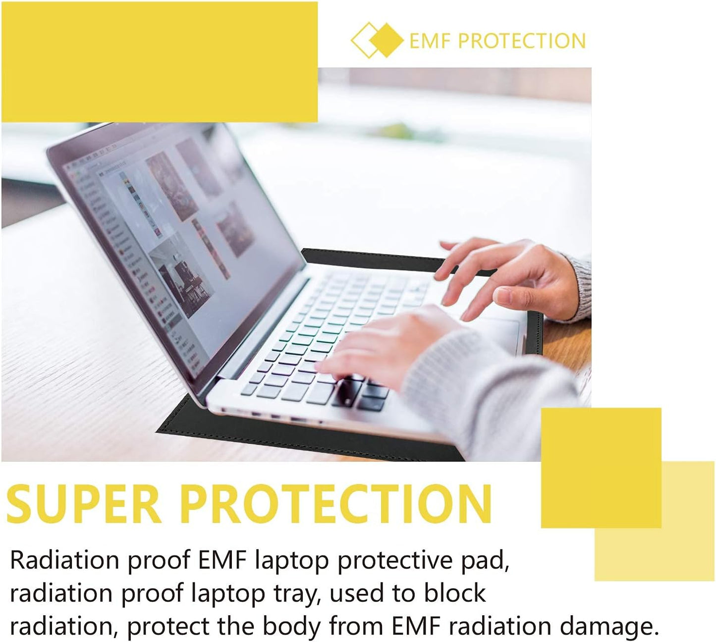 Laptop Protection Shield, Anti Radiation & Heat Shielding Laptop,to Protect The Body from The Impact, Fits Laptops, Notebooks, Table