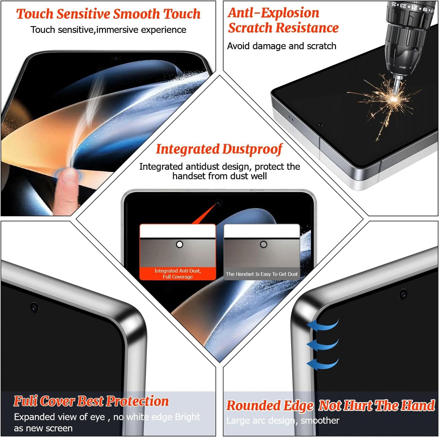 2 Pack Galaxy S24 Plus/S25 Plus Matte Screen Protector,9H Hardness Tempered Glass,Anti-Glare,Anti-Scratch,Smooth and Responsive Absolute,High Definition,Fingerprint Unlock, With Installation Frame