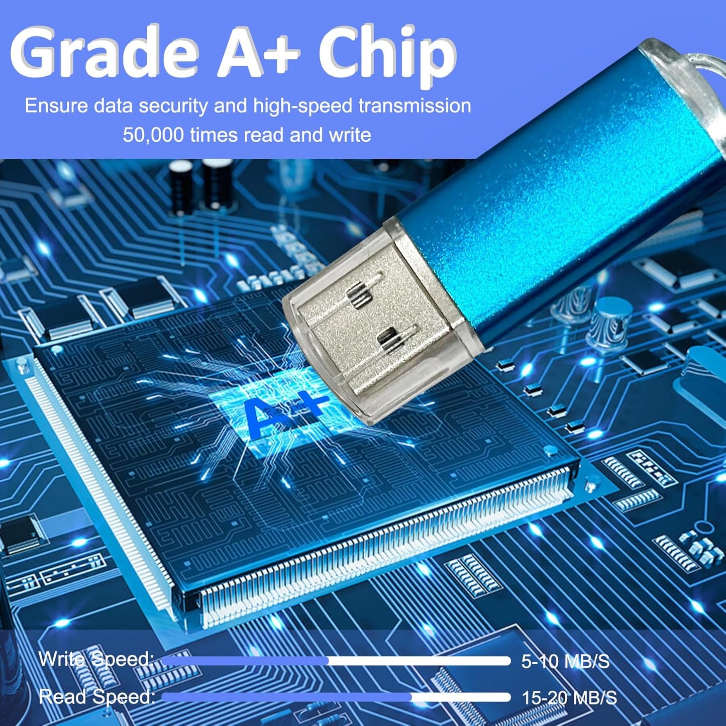 16GB FAT32 USB Flash Drive 20 Pack Nicepicten USB 2.0 Thumb Drives 20Pack Metal Jump Zip Drive Memory Stick Pendrive Memoria USB 16 GB with 20PCS Lanyard Label - Mixcolor 20 X 16GB Flash Drives