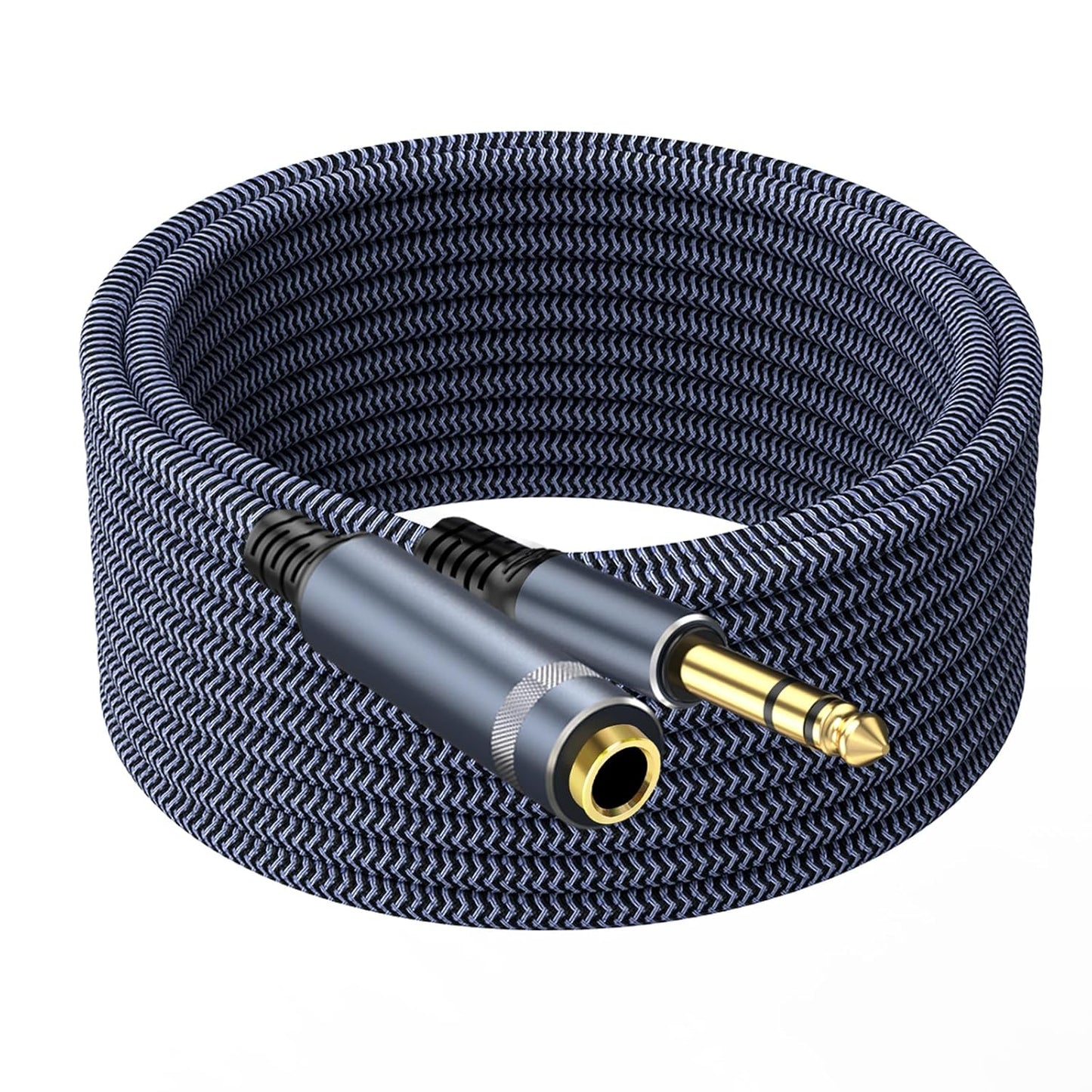 1/4" Male to Female Stereo Headphone Extension Cable - 25ft Quarter Inch Guitar Cable
