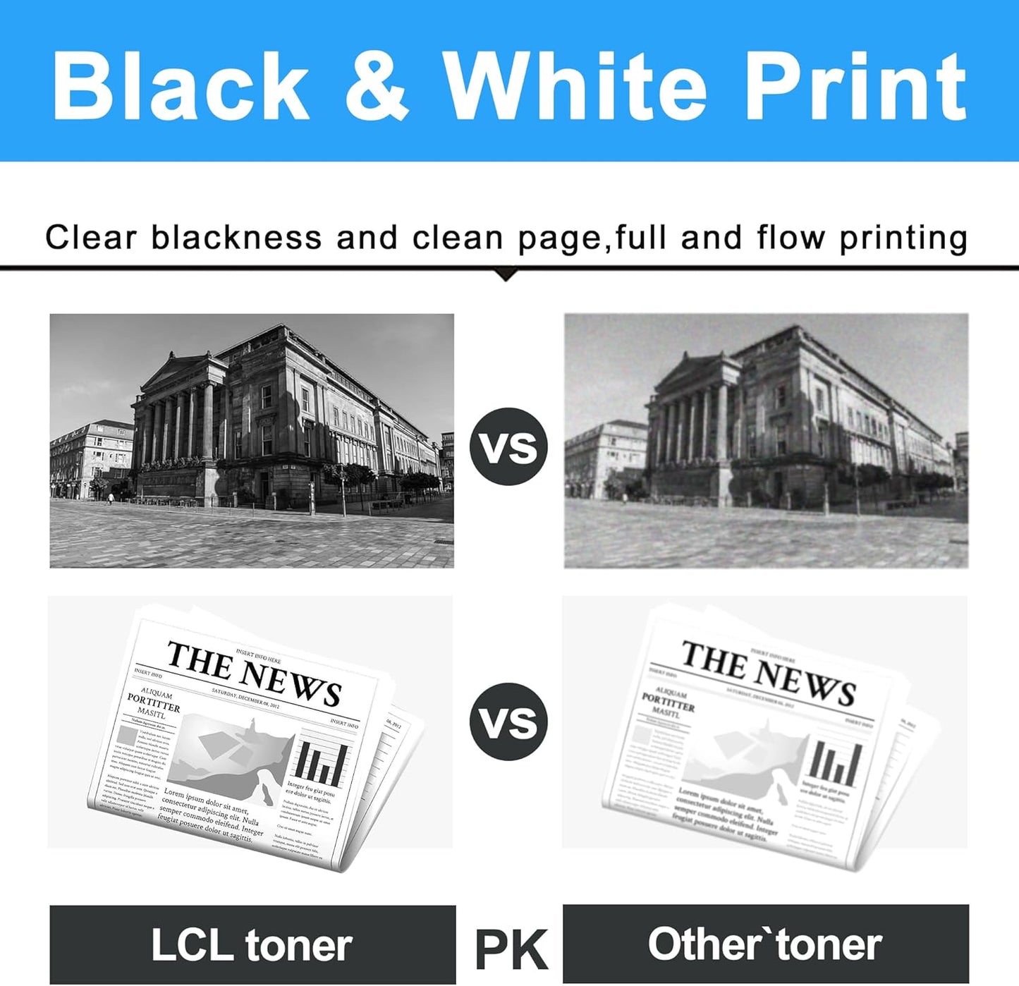 LCL 827A Toner Cartridge Replacement for HP 827A CF300A CF301A CF302A CF303A for MFP M880z M880z+ Printer (4-Pack KCMY)