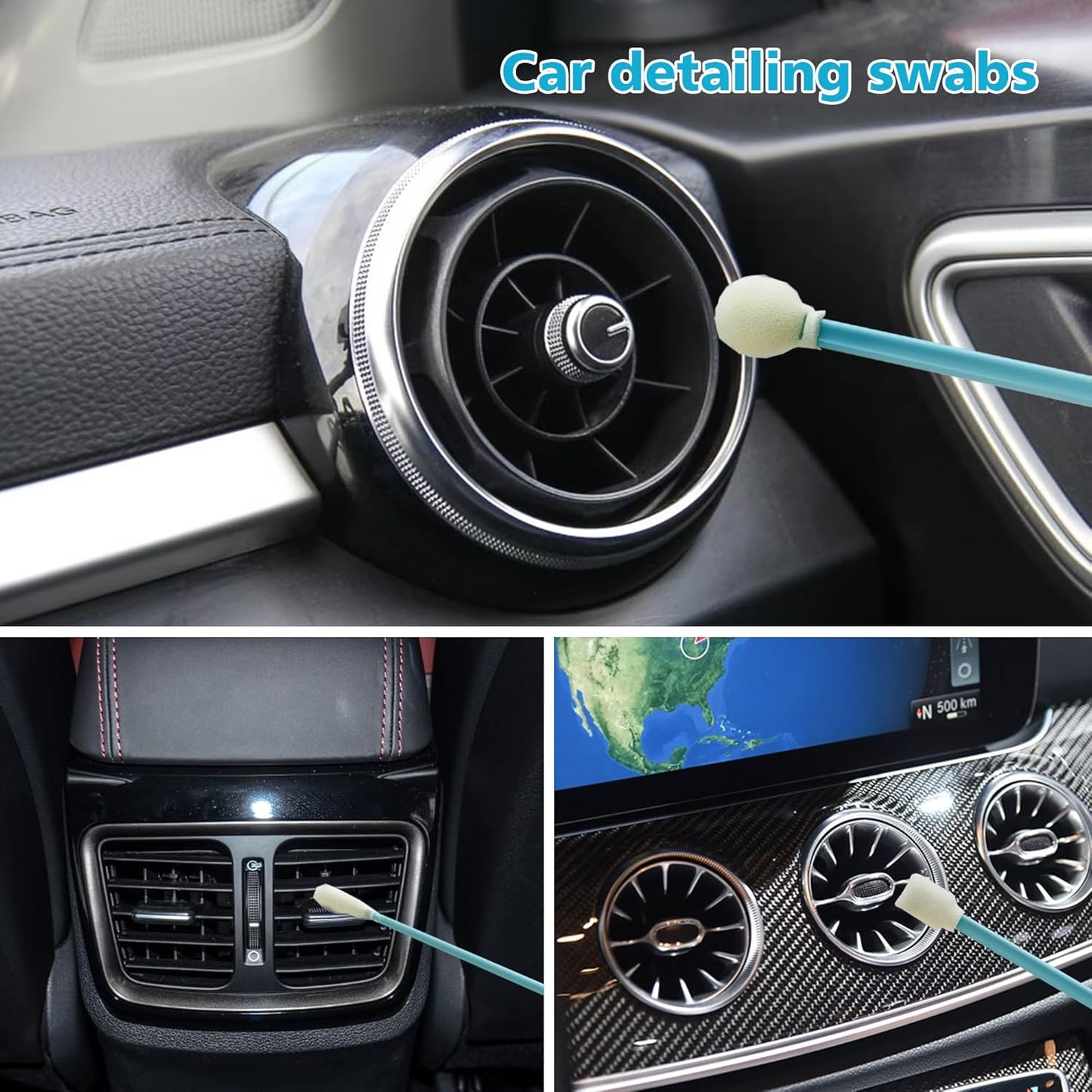 Lint-Free Foam Swab Sticks (9 Types 33 Pcs), Foam Tip Cleaning Swab Kit for Optical Instruments, Camera Lenses, Electronic Equipment, Car Detailing, Inkjet Printer Print Heads