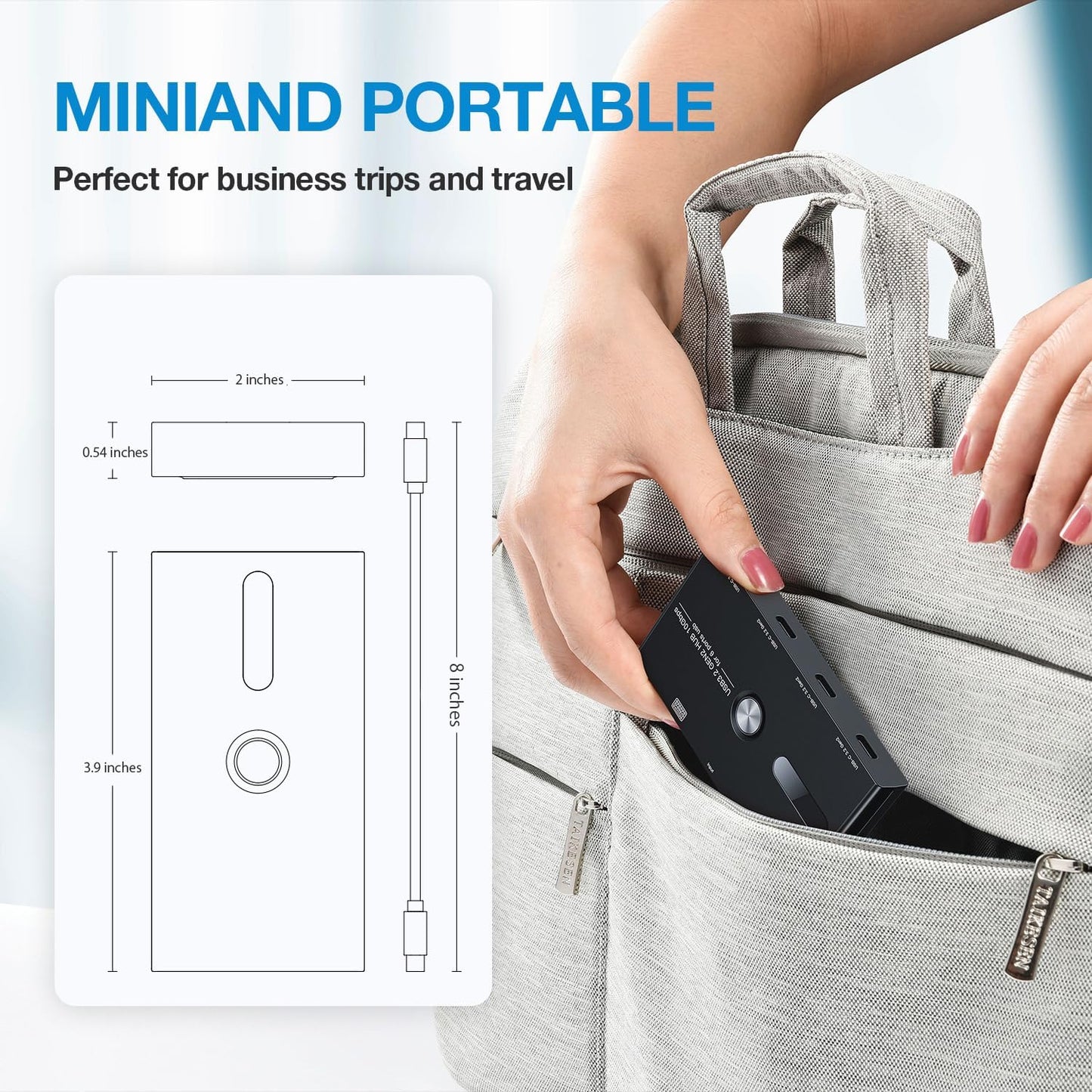 10Gbps USB C Hub, 6 Ports Type C Splitter, USB-A/C to USB C/A Adapter for PC, Laptop, MacBook Pro/Air, iMac, Surface Pro, Chromebook, Etc(HUB ONLY, Not Support Charging/Monitor)