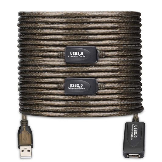 130 FT USB Extension Cable, USB 2.0 Type A Male to A Female Active Repeater Extension Cable 130 ft, High Speed 481 Mbps