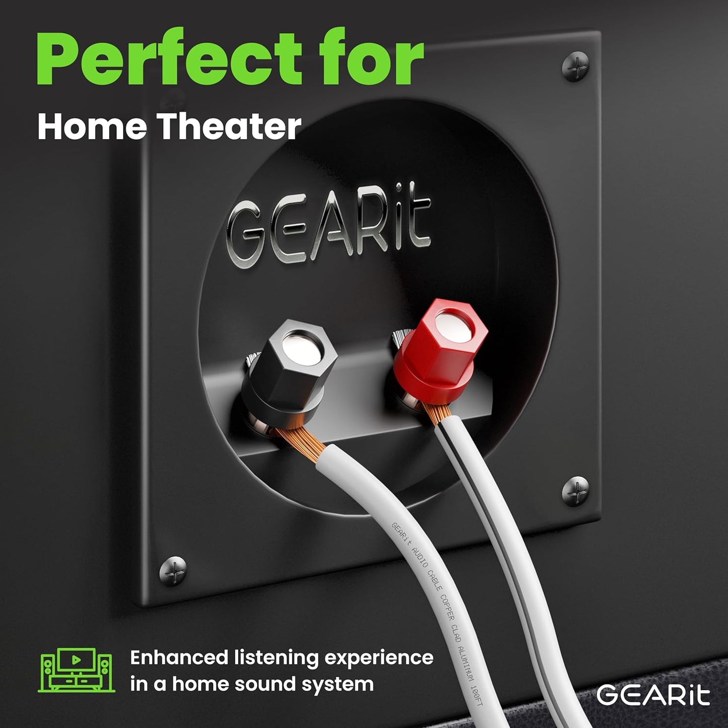 14AWG Speaker Wire, GearIT Pro Series 14 AWG Gauge Speaker Wire Cable (500 Feet / 152.4 Meters) Great Use for Home Theater Speakers and Car Speakers White