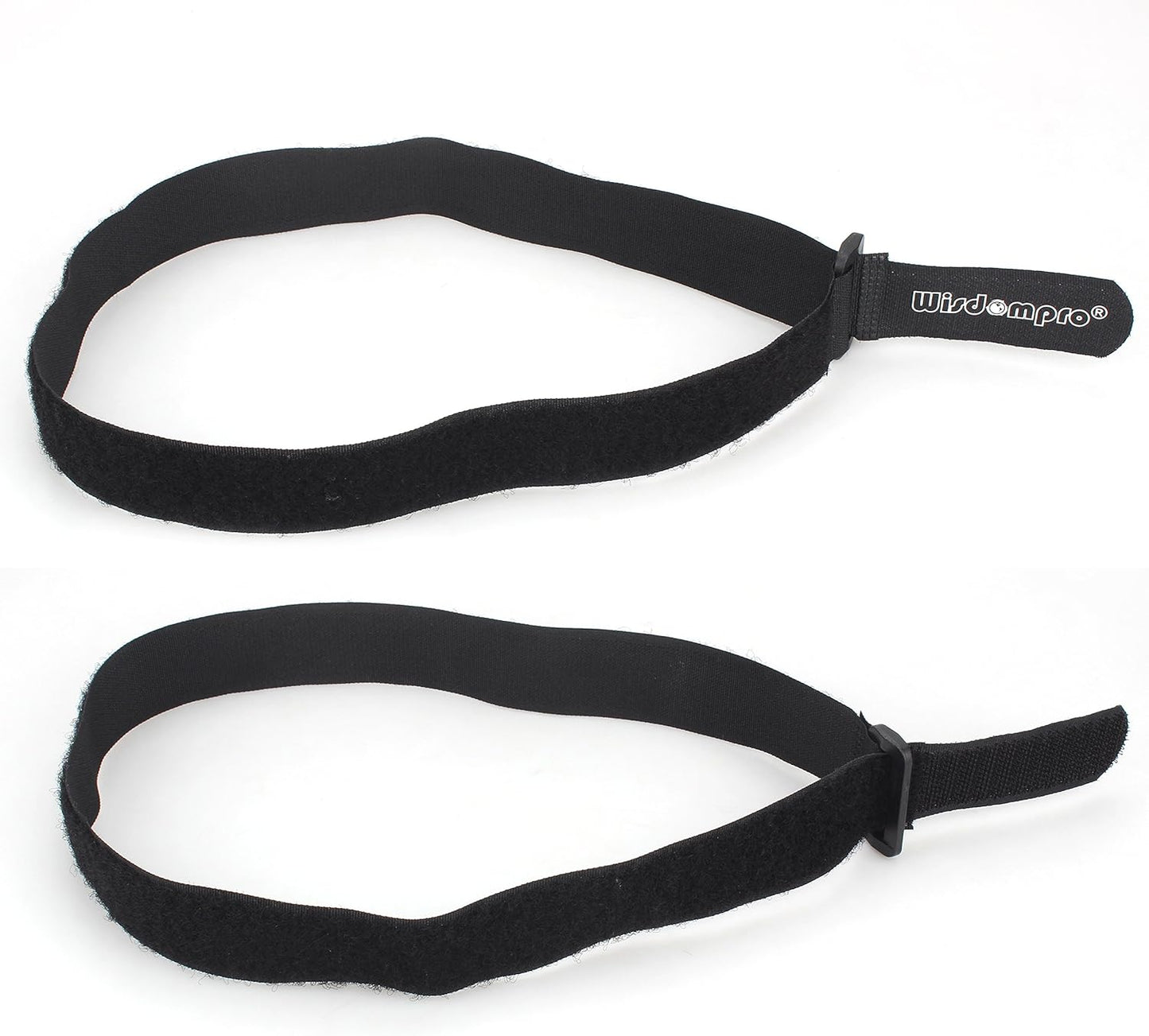 12 Pack 1 x 24 Inches Hook and Loop Reusable Fastening Cable Tie Down Straps by Wisdompro - Reusable, Durable Functional Cinch Strap to Keep Your Home, Office, Workspace from Tangled Messes of Cords