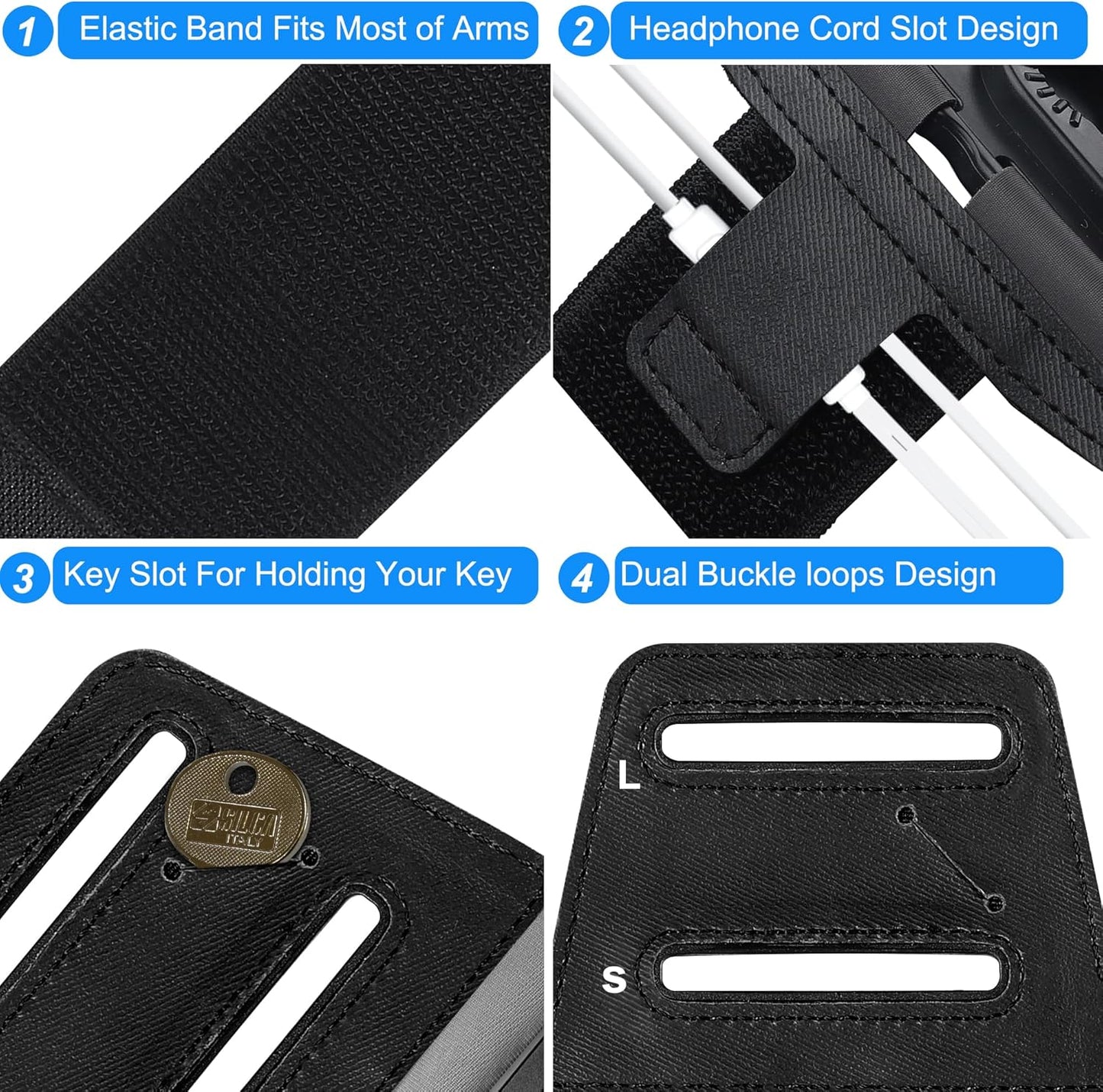 10 Pack Cell Phone Holder Armband - Reflective & Adjustable Wristband Strap Arm Bands Case Compatible with iPhone 16 15 14 13 12 Mini Pro Max Plus Samsung Galaxy Pixel for Workout Exercise Sports