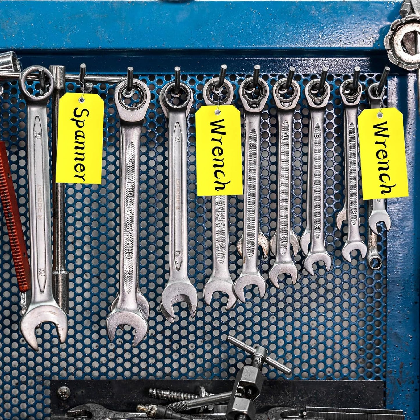 100 Pcs Waterproof Tags Writable Plastic Tags for Labeling Tag with Wire Tie Large Heavy Duty Tags Moving Tags Pipe Tags for Outdoors Car Garage Storage Box Equipment Parts (Yellow, 6 1/4" x 3 1/8")