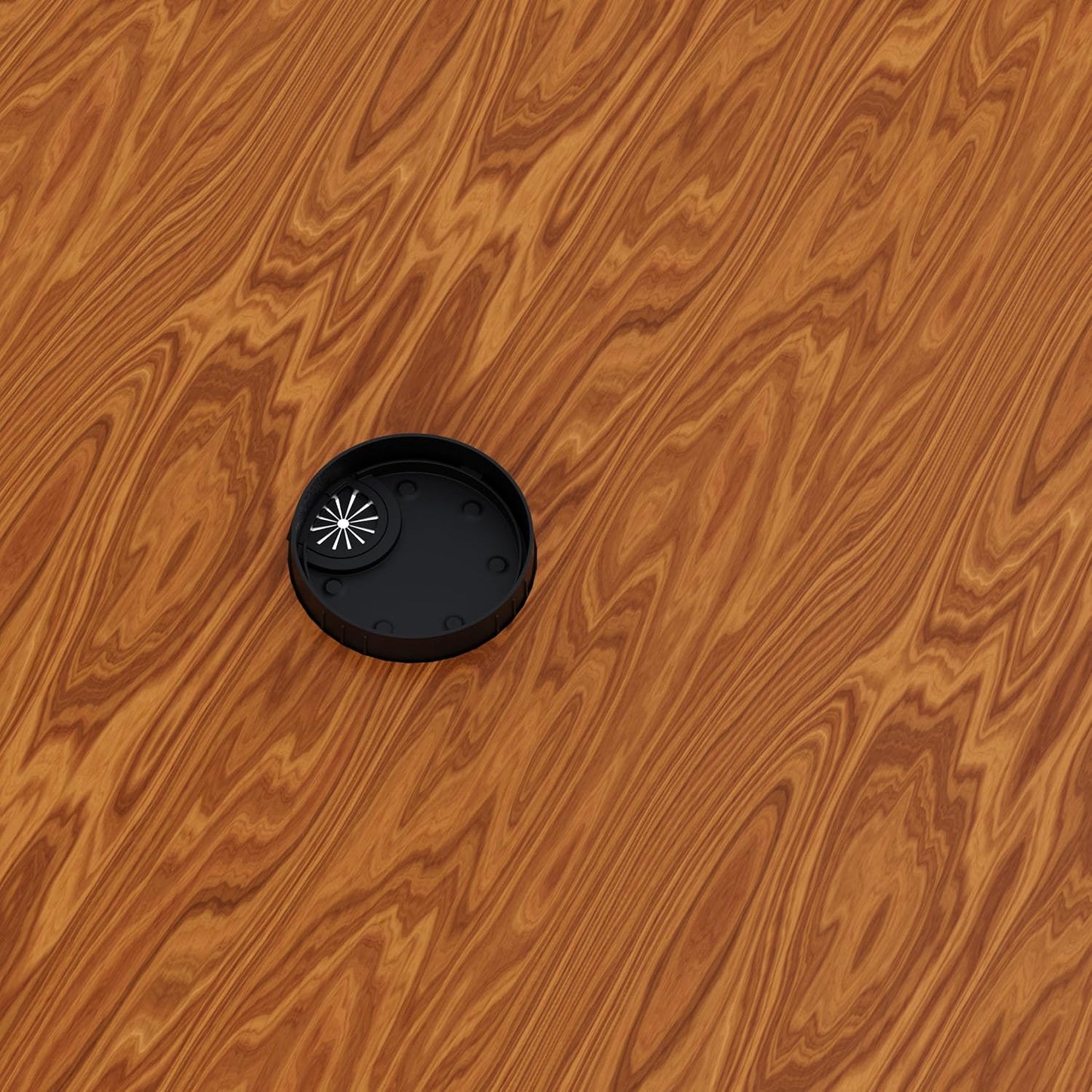 2 Pack Desk Grommet 2 Inch 50mm, Zinc Alloy Computer Desk Wire Hole Cover, Office Desktop Cord Cable Hole Metal Ring, Black